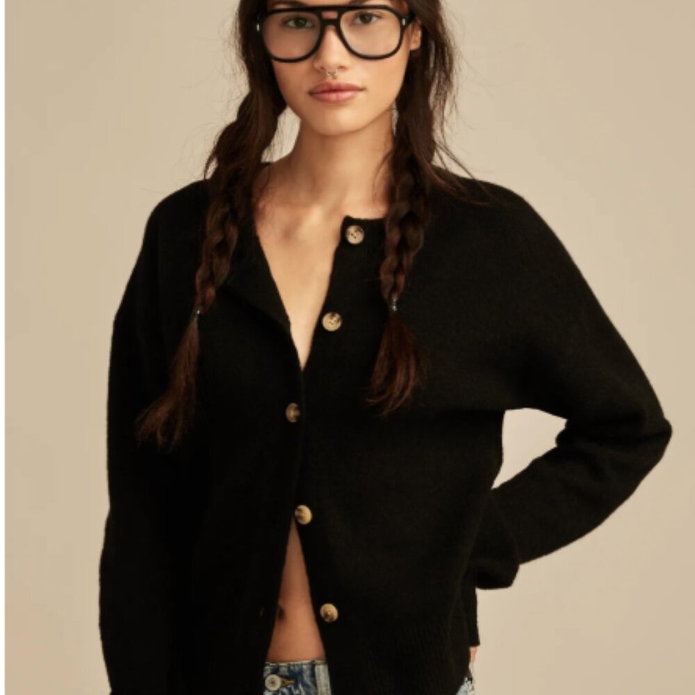 Lucky Brand Cloudsoft Crew Neck Cardigan
